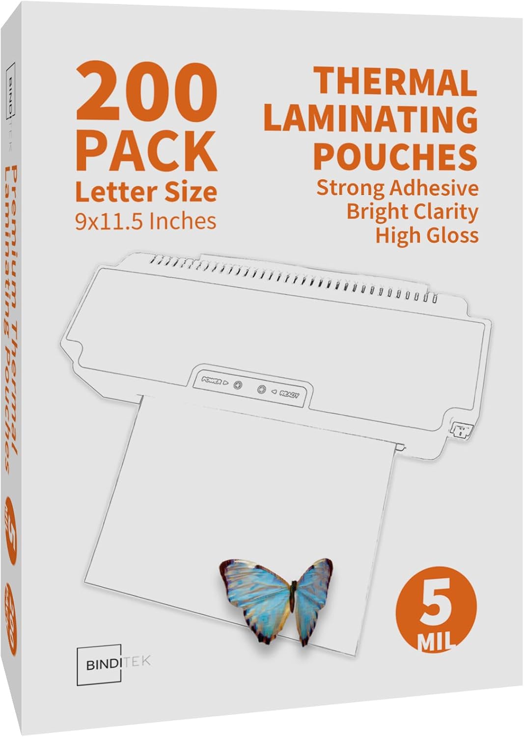 Ultra Clear Glossy Laminating Pouches - 200 Pack