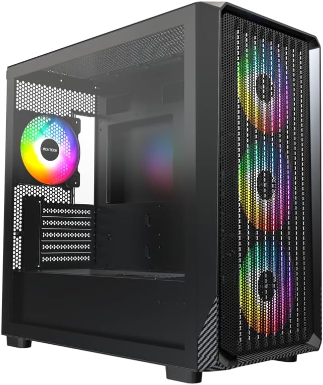 MONTECH X5M Micro ATX Gaming PC Case with High Airflow Design