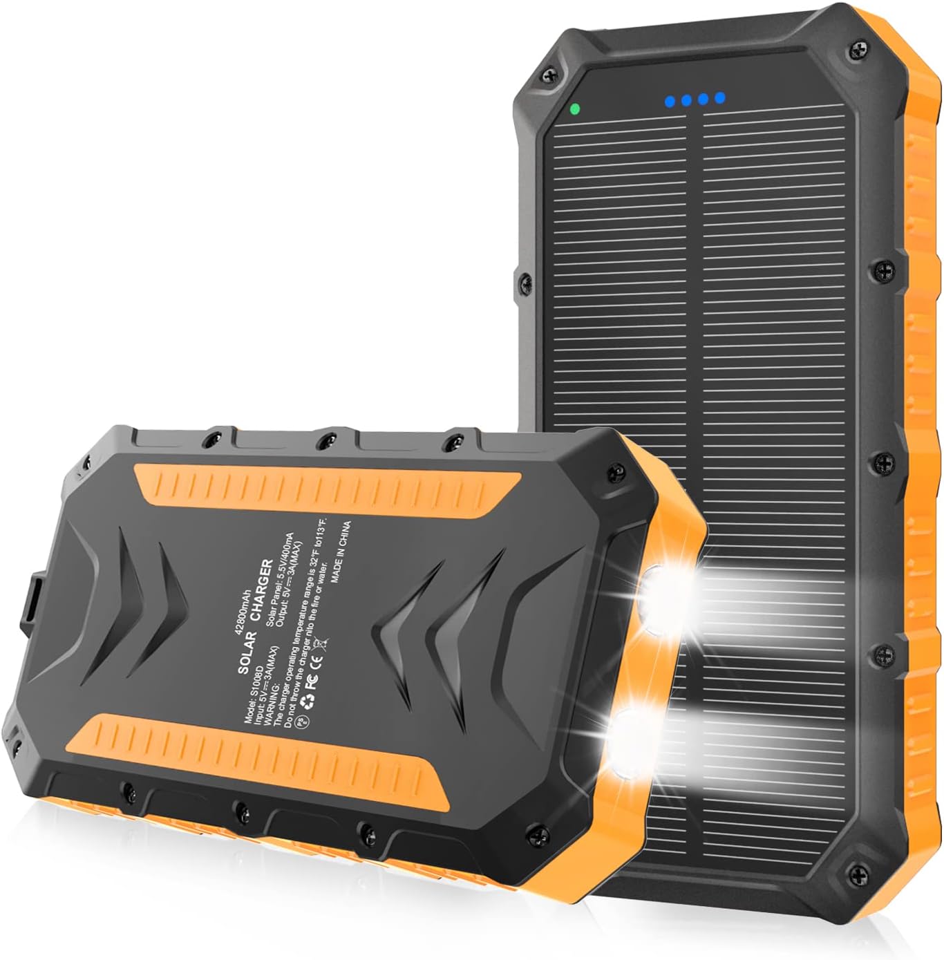 YELOMIN Solar Power Bank - Fast 42800mAh QC 3.0 Charger