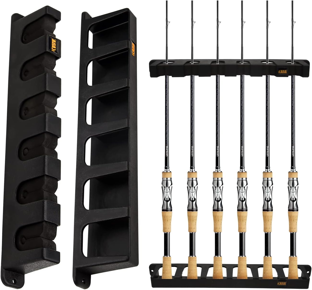 Organize with Ease: kaba Wall Mounted Fishing Rod Rack