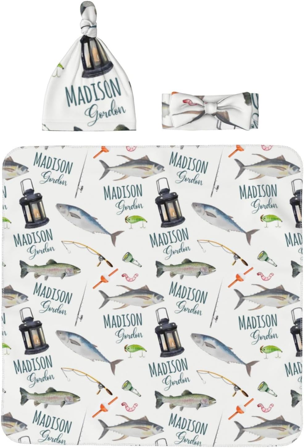 Custom Name Newborn Blanket Set - Personalized Swaddle for Ultimate Comfort