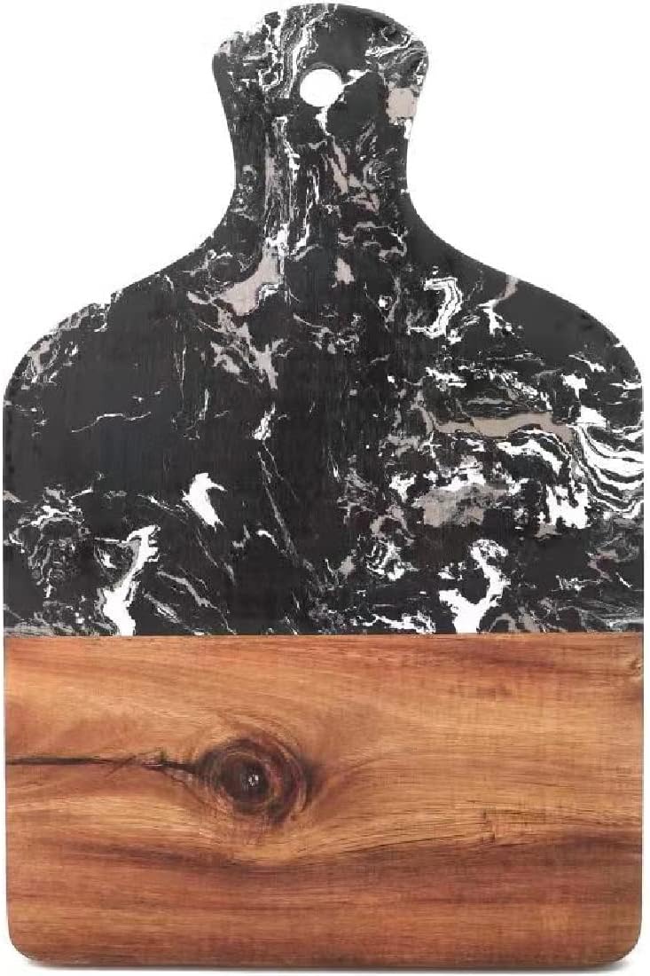 Chopping Board with Marble and Natural Wood for Stylish Serving