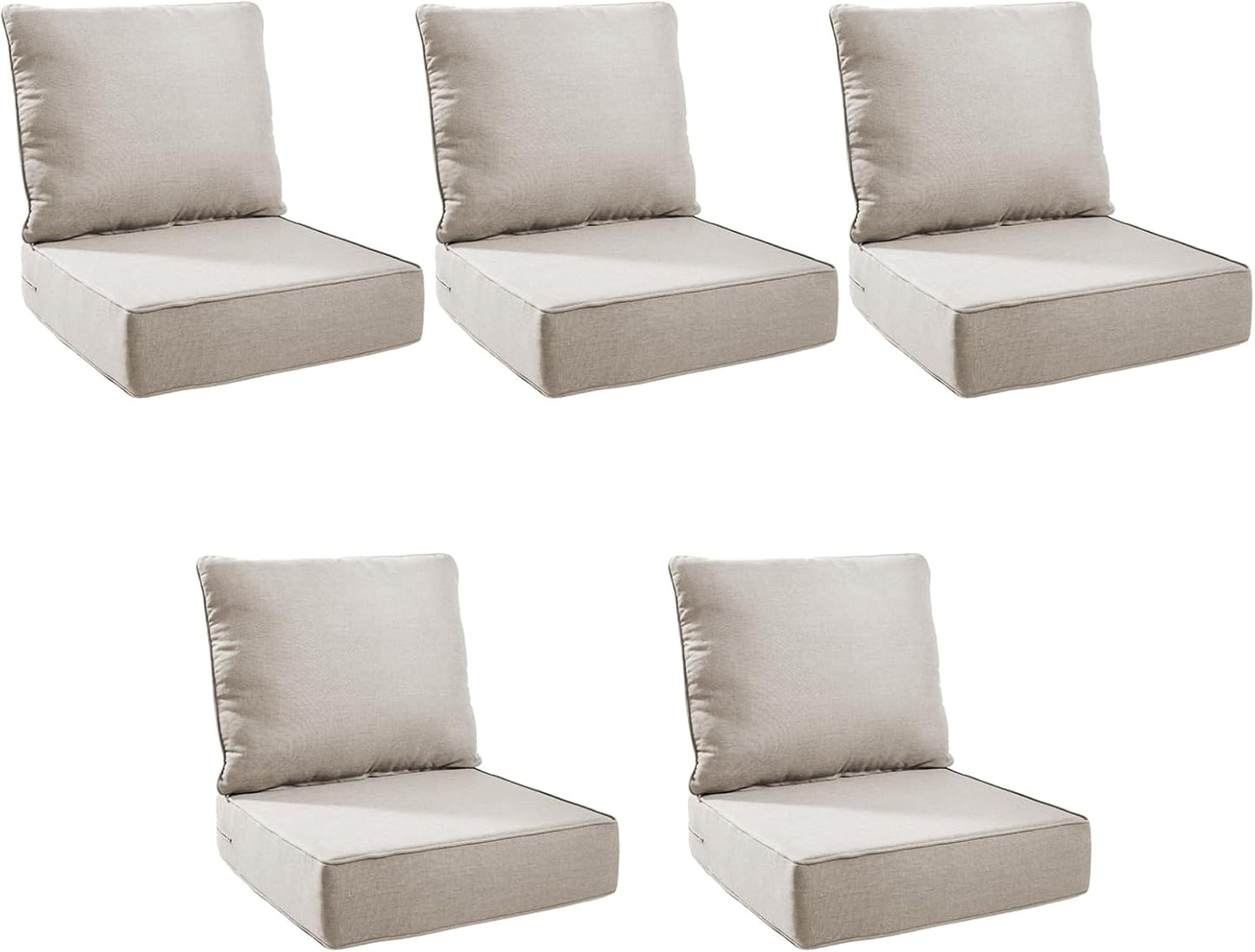 Outdoor Cushion Set for Patio Furniture - 6 Inch Thick Foam