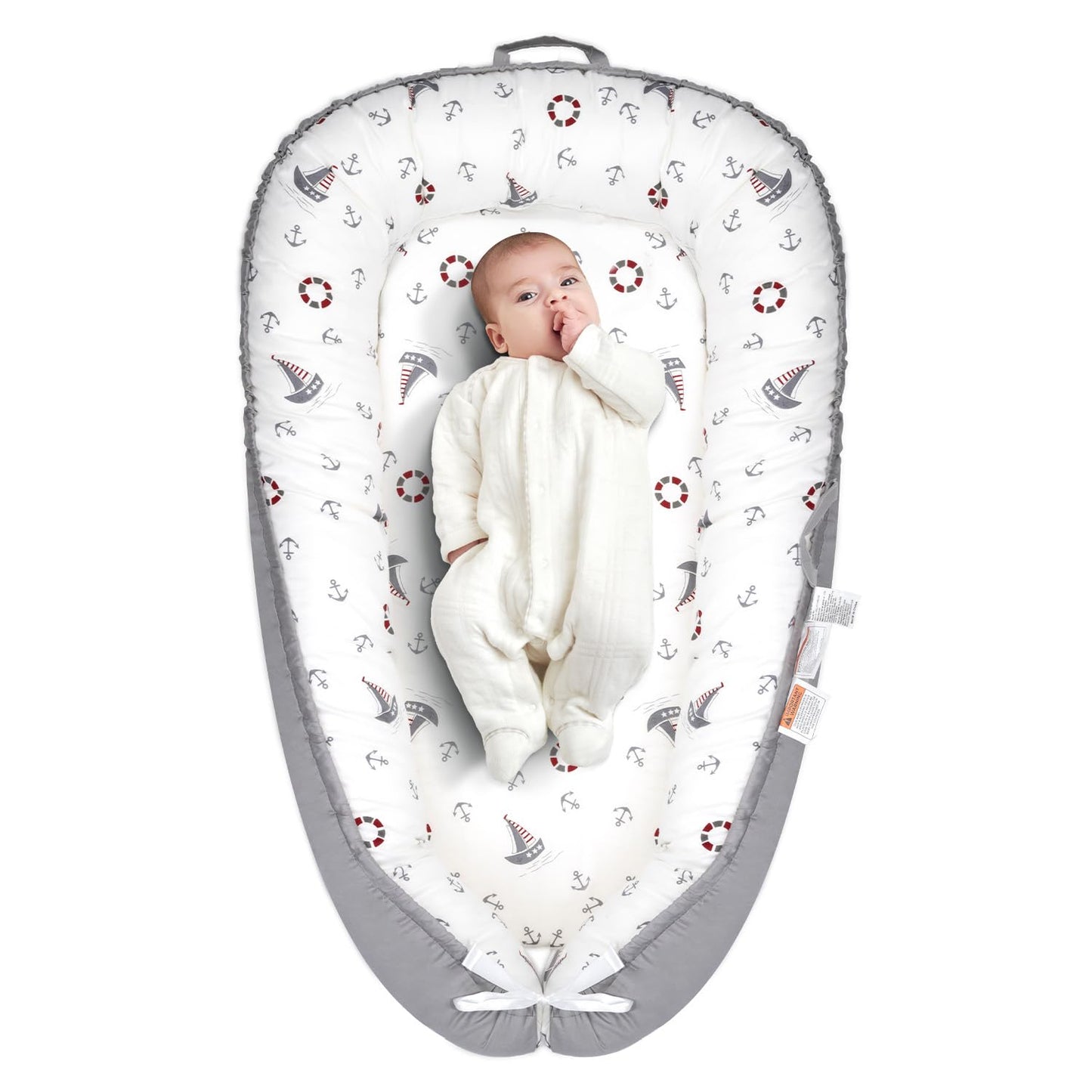 Soft Cotton Baby Lounger - Co Sleeper & Travel Buddy