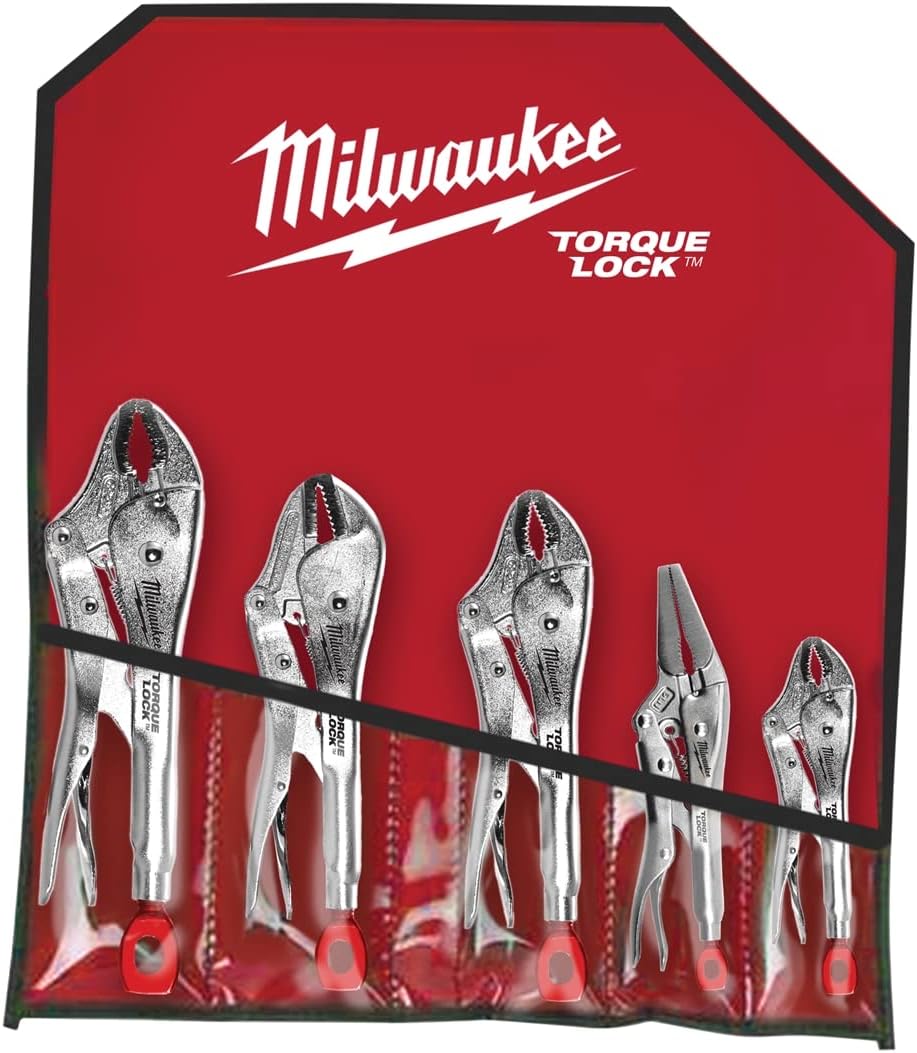 Milwaukee 5-Pc. Torque Lock Locking Pliers Set for Durability