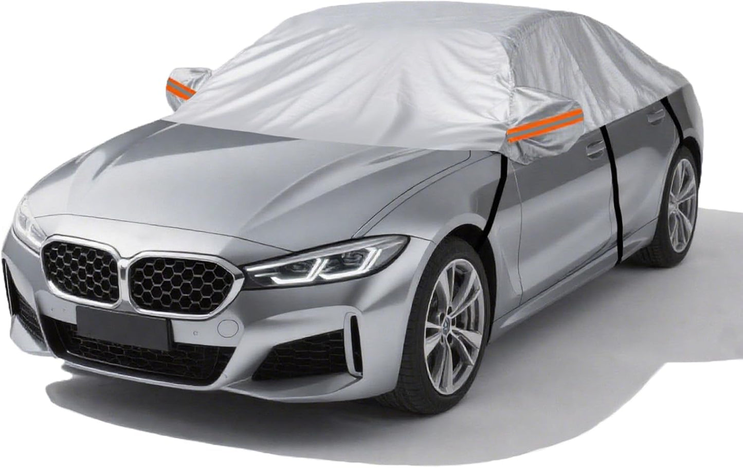 Half Car Cover for Sedan, Windshield & Sunroof Protection