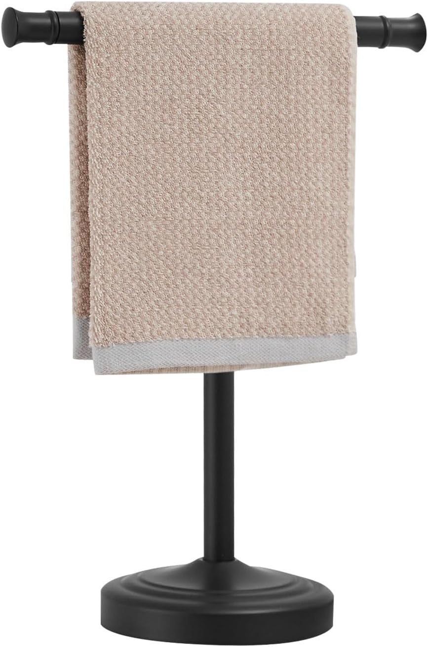 RUMOSE 13 Inch Matte Black Towel Stand for Bathroom and Kitchen