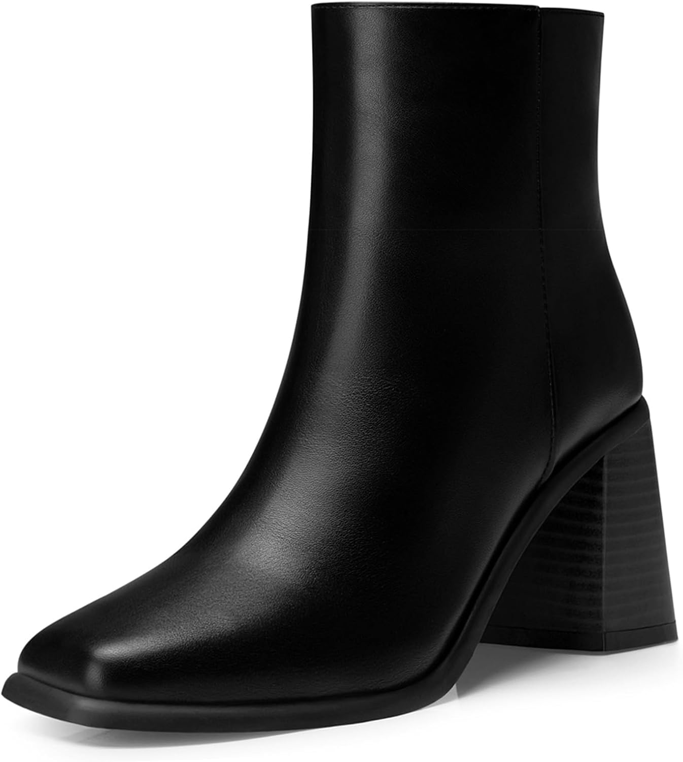 Women Heel Ankle Boots with 2.91 In Chunky Heels for Style