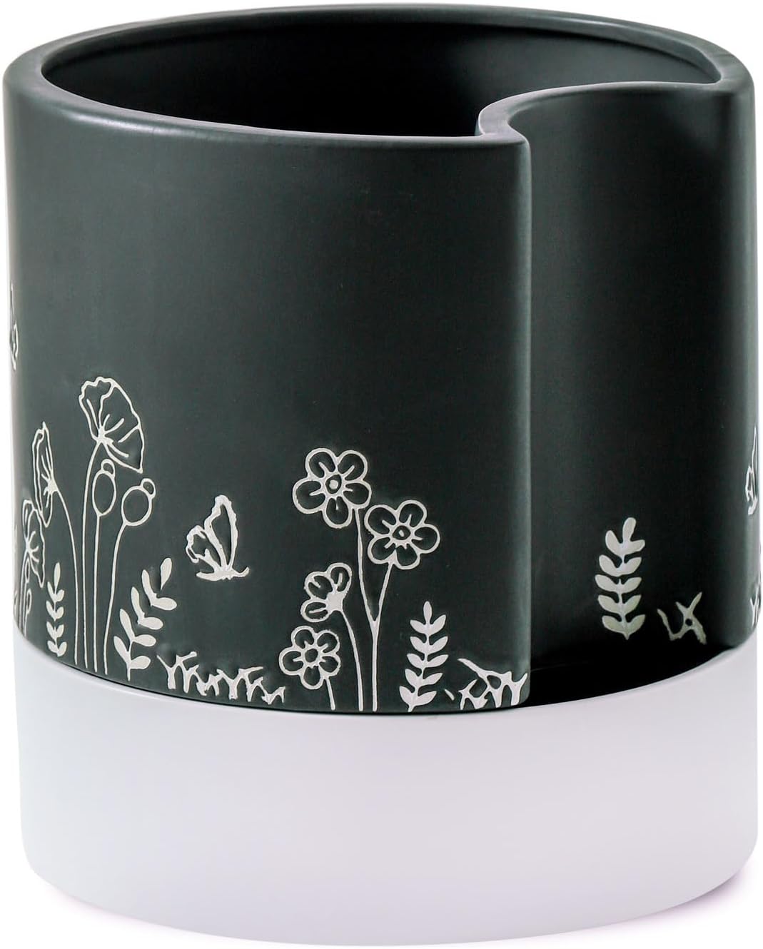 Nihow Self Watering Plant Pot: 8 Inch Ceramic Planter for Indoor
