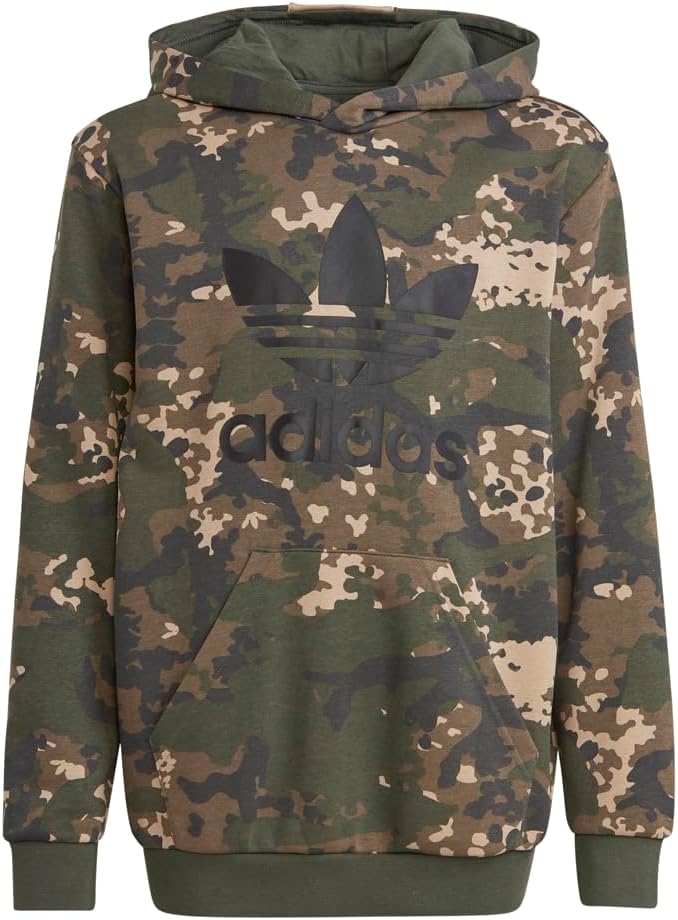 adidas Boys Camo Hoodie - Beige - Size S: Stylish Athletic Outerwear