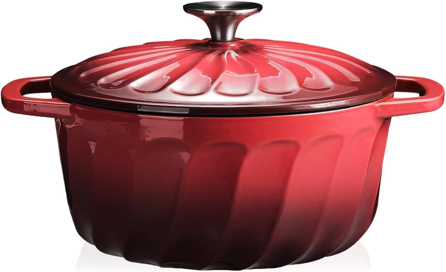 Enameled Cast Iron Dutch Oven for Baking and Cooking, 6 QT