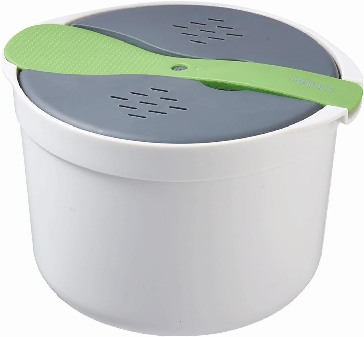 8 Cup Easy Clean Microwave Rice Cooker Set - Green