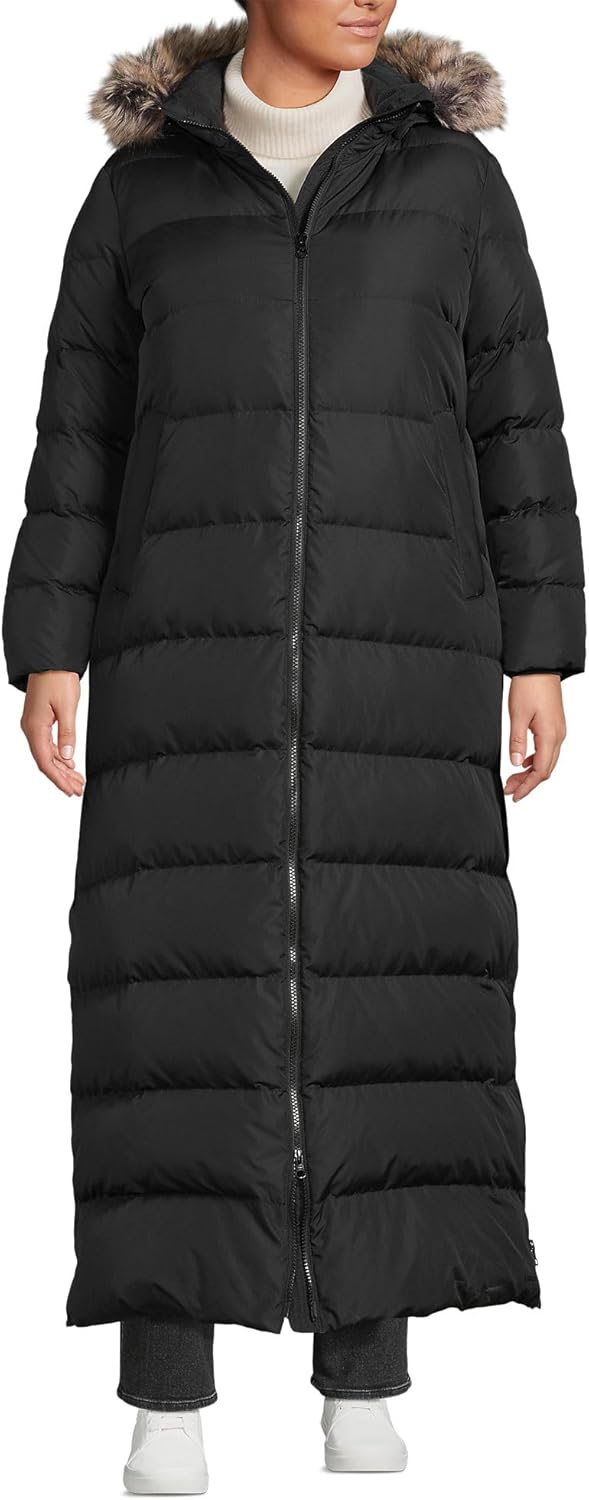 Lands' End Women's Down Maxi Winter Coat for Ultimate Warmth