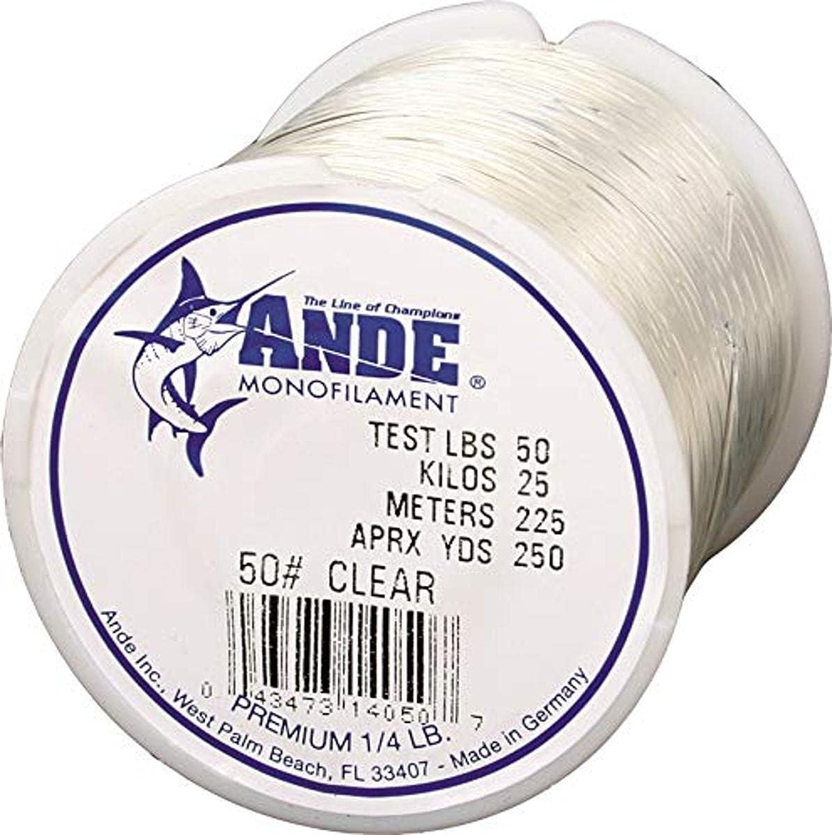 ANDE Clear Monofilament Line - 50lb Test