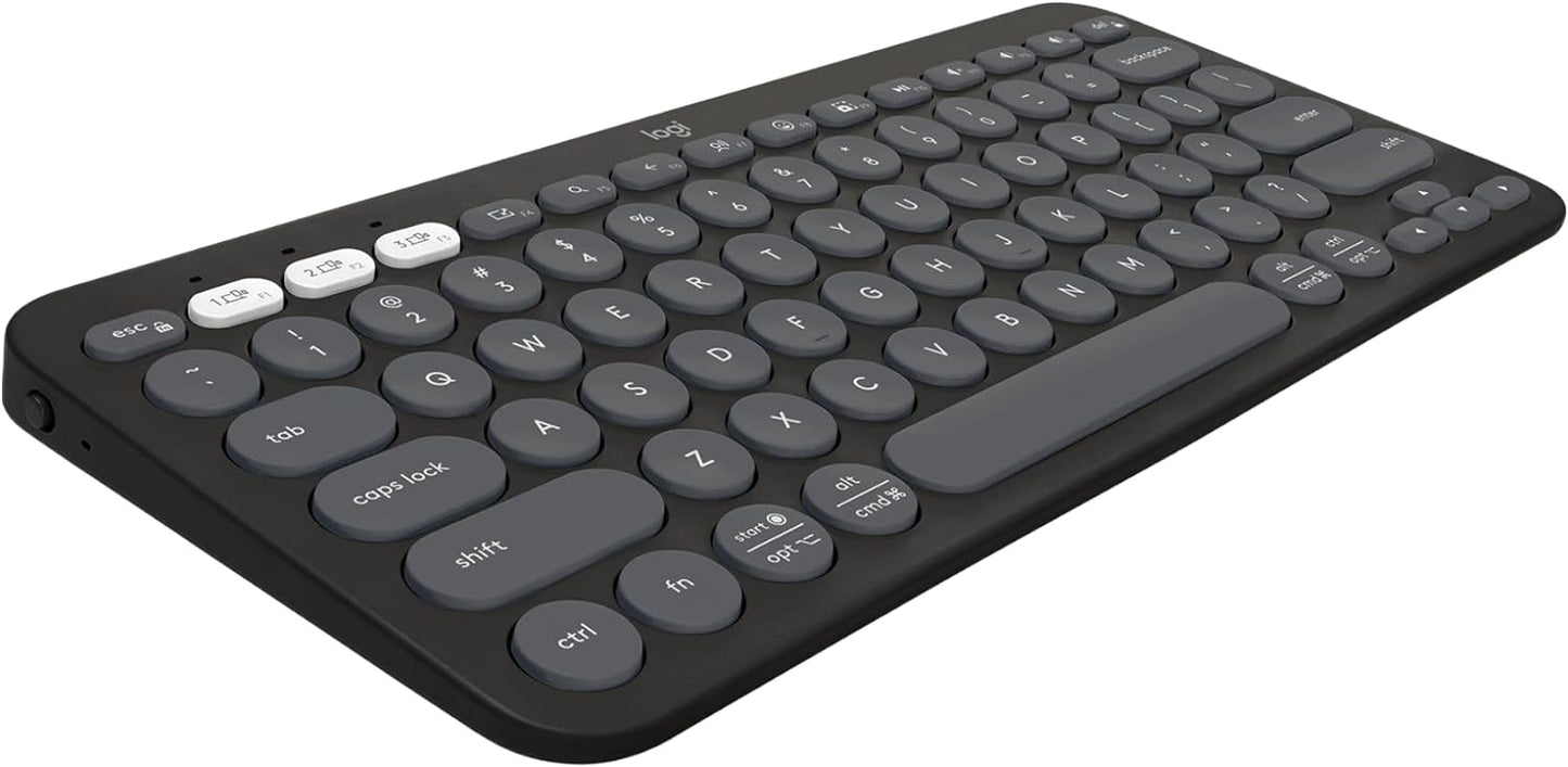 Multi-Device Bluetooth Keyboard, Custom Shortcuts, Portable - Logitech K380s