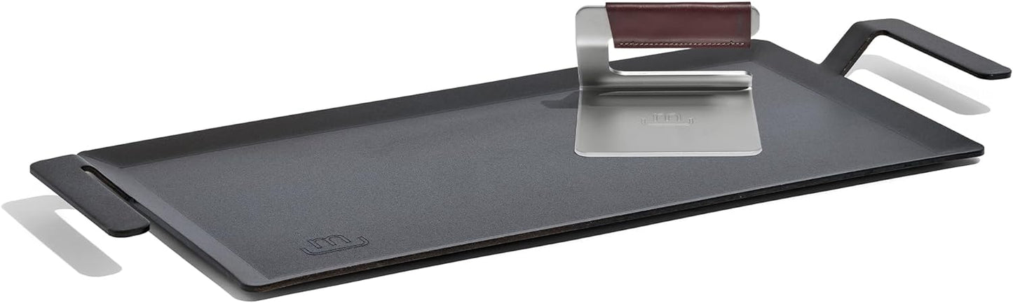 Carbon Steel Griddle and Grill Press for Professional Cooking