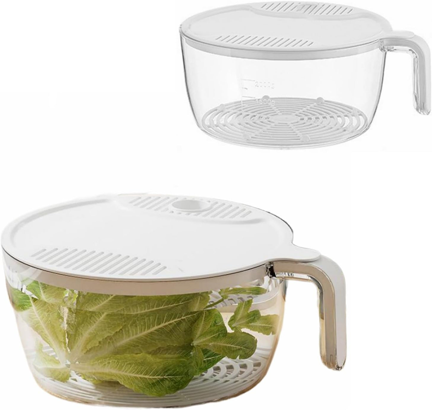 Multifunctional Fruit & Rice Strainer Bowl - White