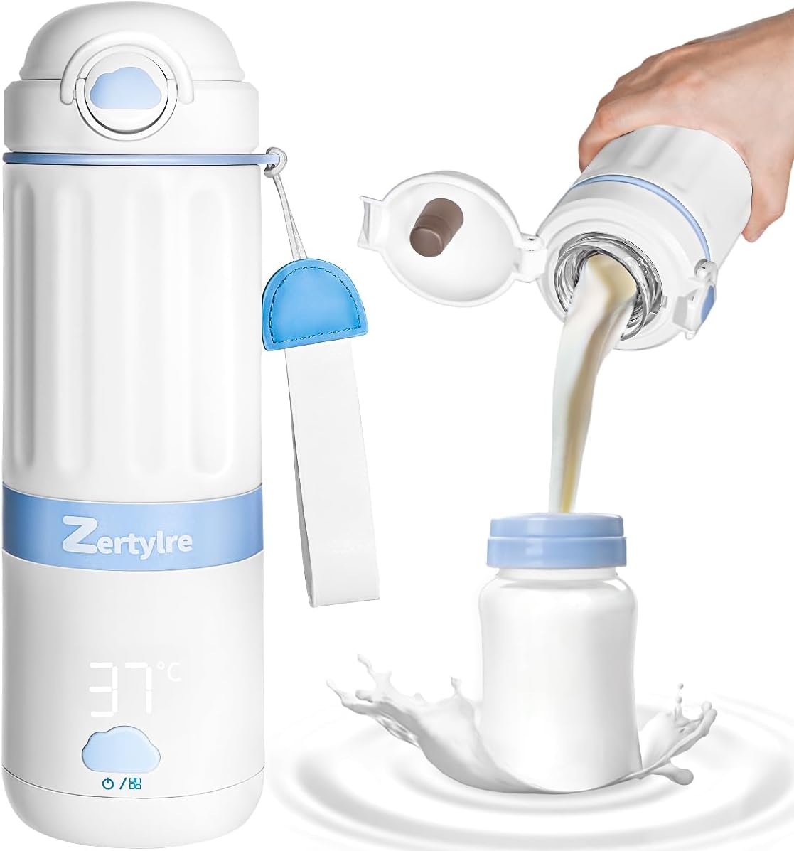 Travel Milk Warmer: Fast Heat, 17oz, Detachable Design