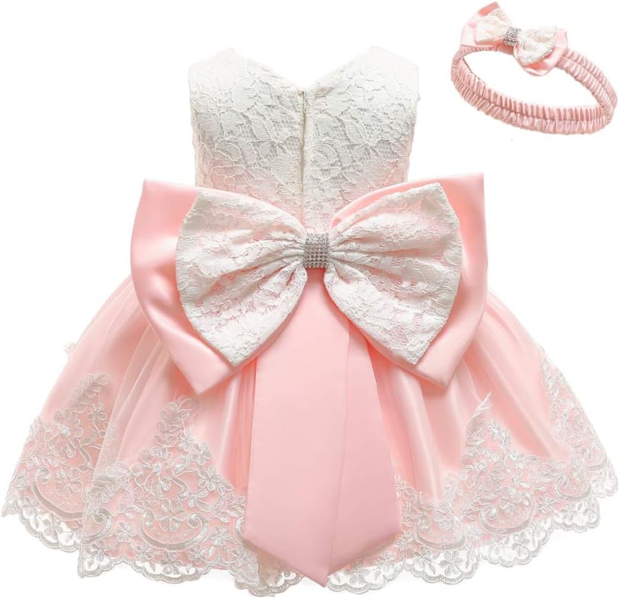 0-6T Toddler Baby Girl Embroidered Tutu Ball Gown Lace Dress