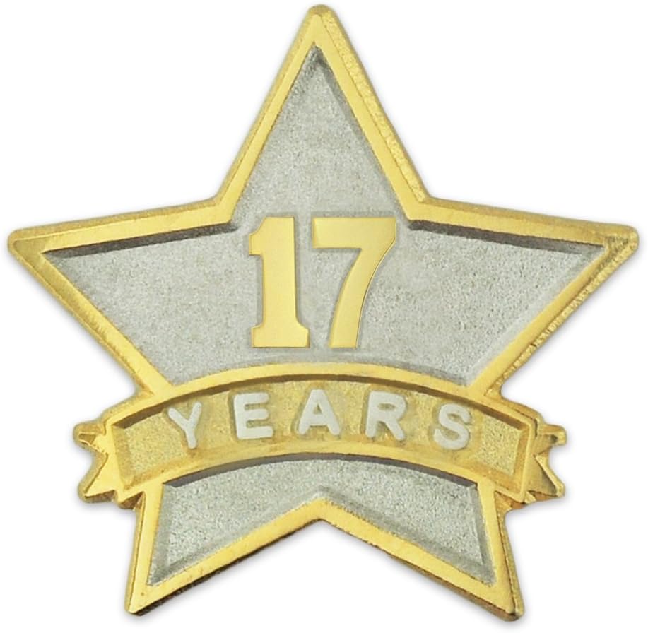 PinMart Year Service Award STAR Lapel Pin for Employee Recognition