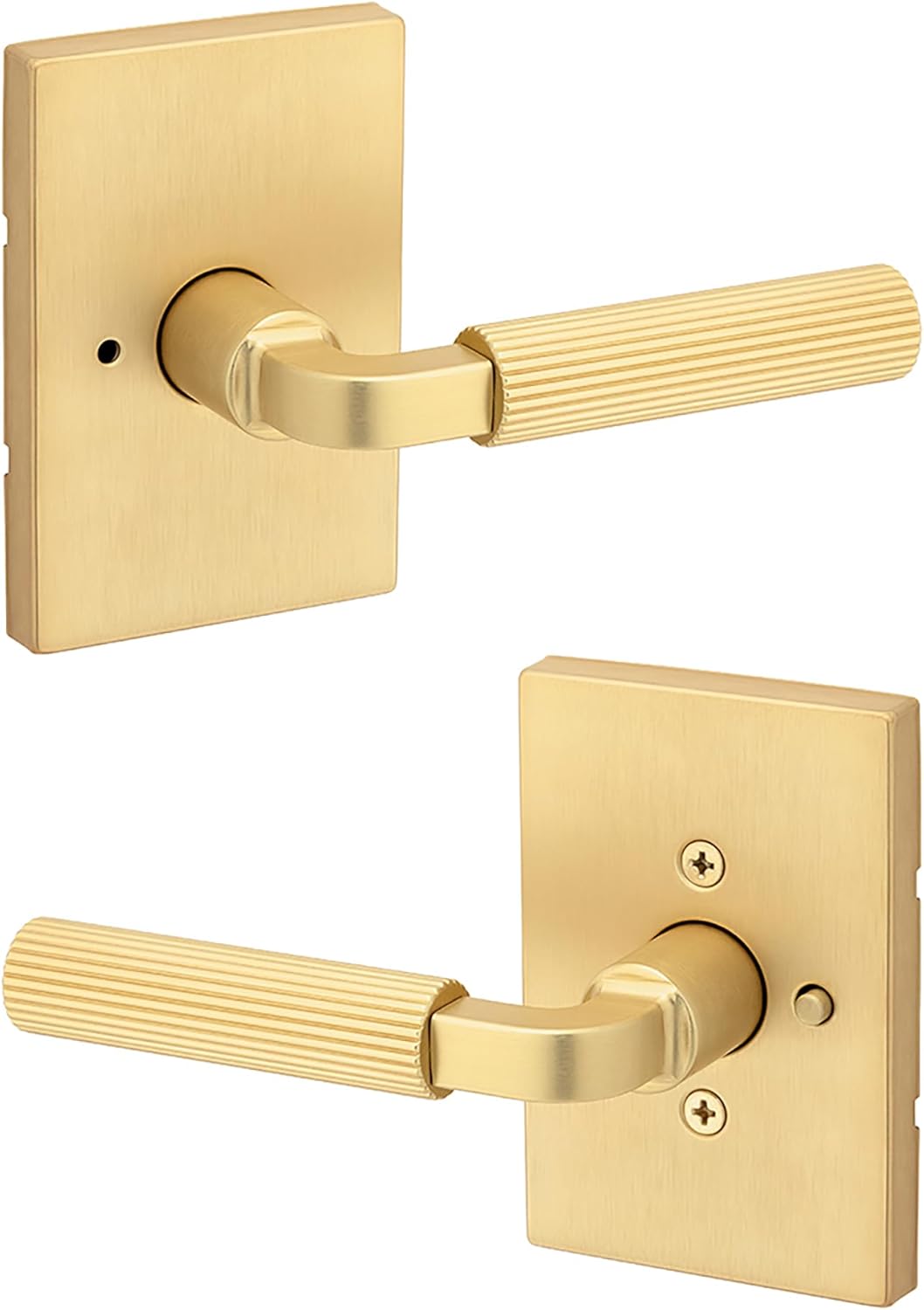 Kwikset Mirada Reeded Interior Privacy Door Handle with Lock
