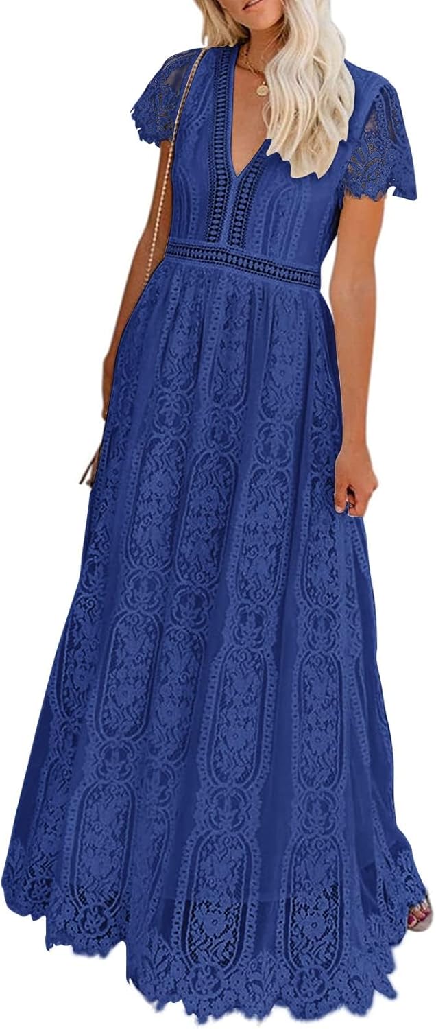 Stunning Floral Lace Wedding Dress for Bridesmaids and Parties