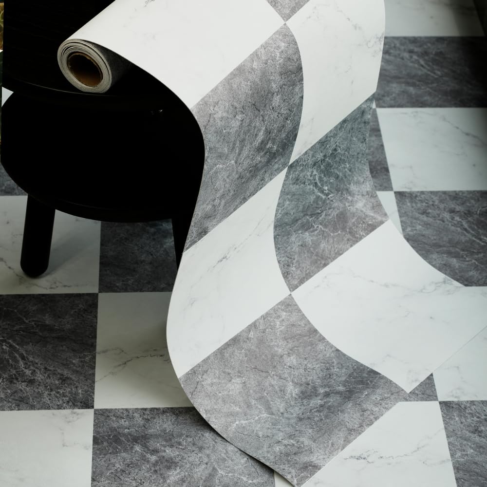 Peel and Stick Floor Tile with Marble Pattern for Easy DIY