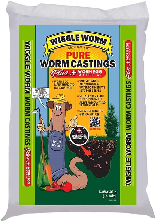Castings Plus Worm Egg Material for Fertilizing Houseplants