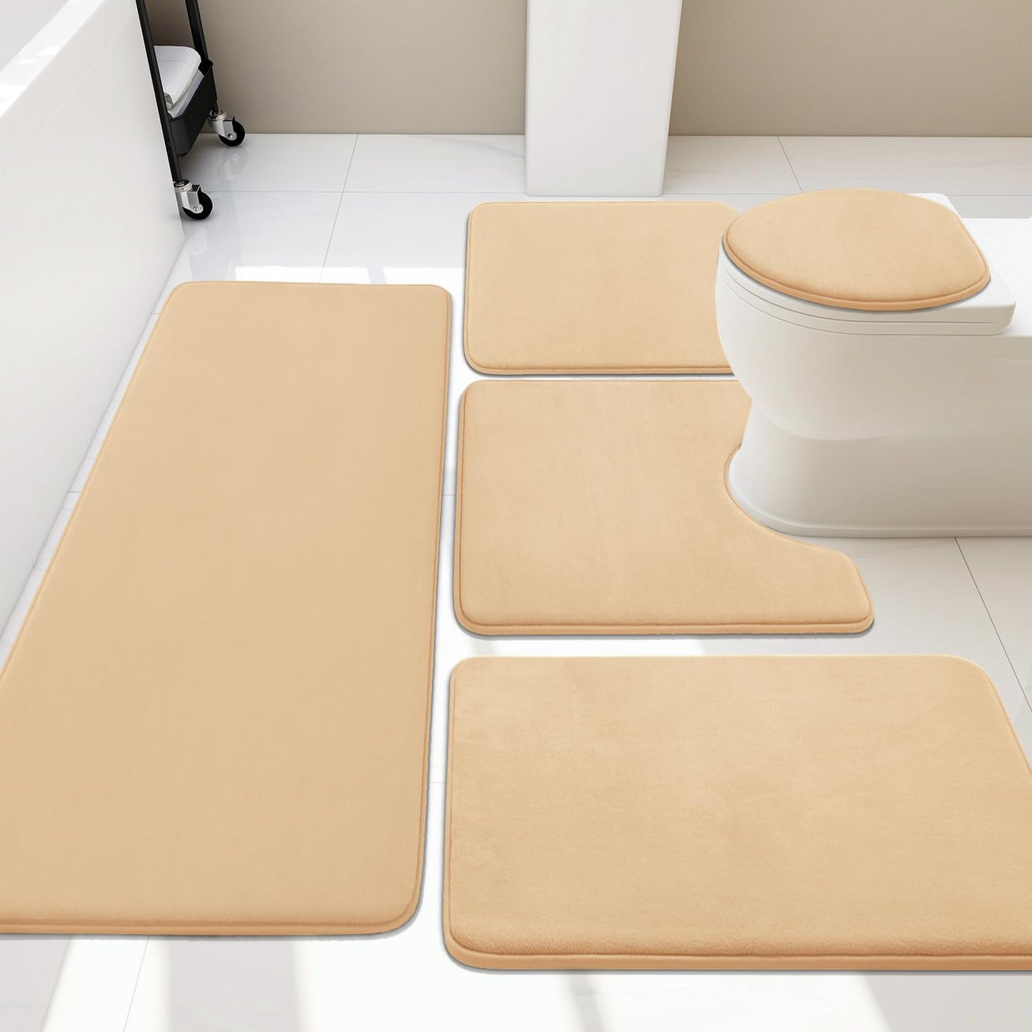 YIHOUSE Memory Foam Bath Mat Set - Super Absorbent & Non-Slip