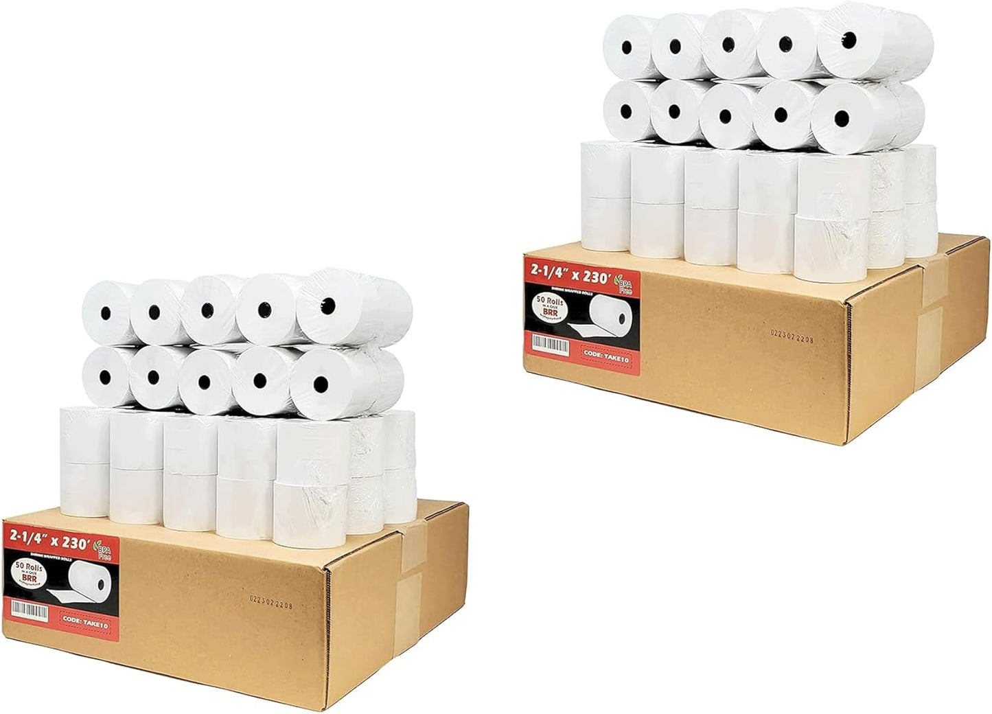 Premium 1-Ply Thermal Paper Rolls for Cash Registers - 100 Rolls