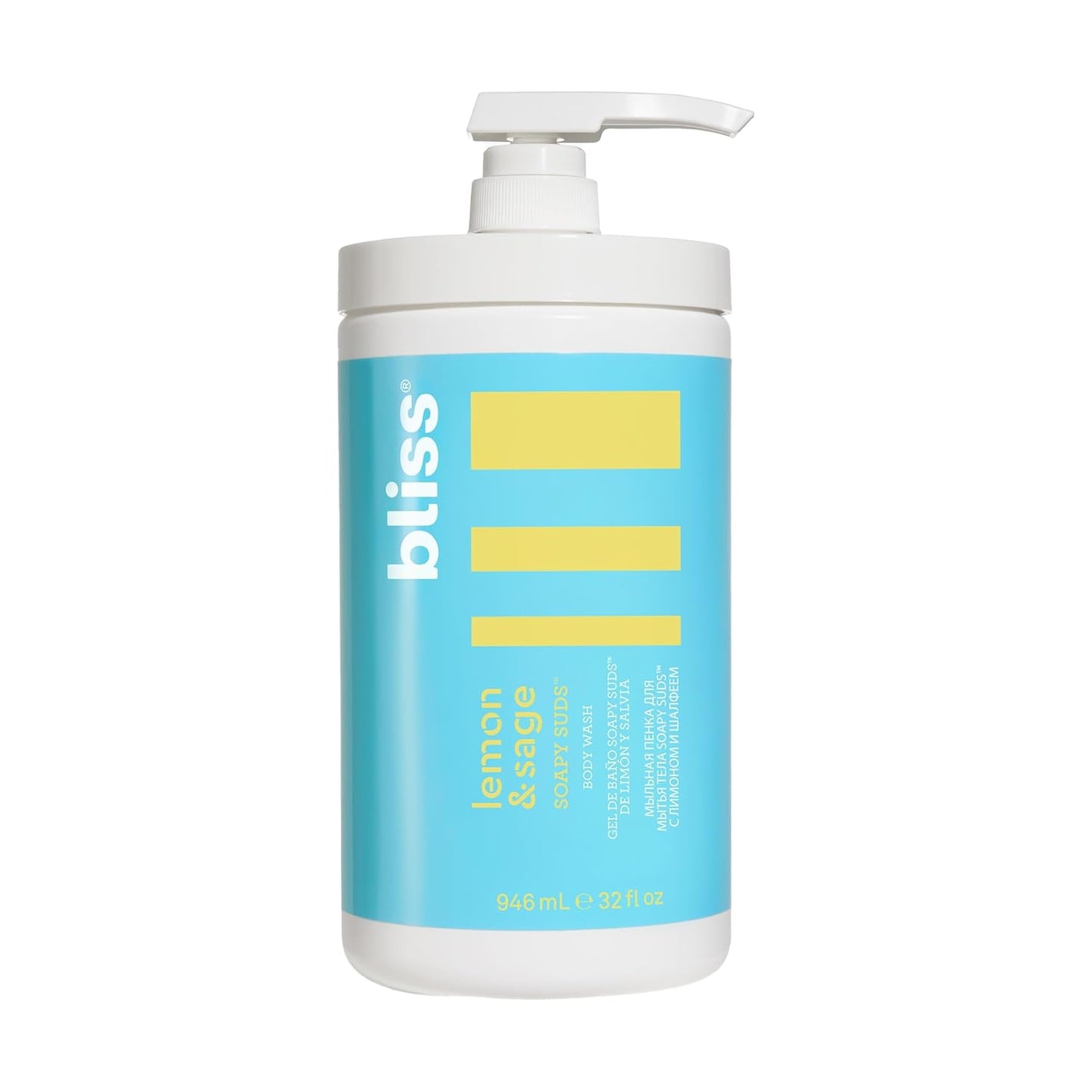 Bliss Soapy Suds Body Wash - Gentle Hydrating Lemon & Sage