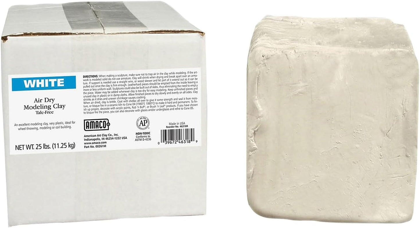 AMACO AMA46318R Air Dry Clay for Sculpting and Pottery
