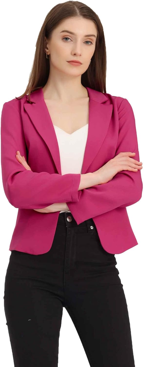 Allegra K Women's Open Front Blazer for Office and Casual Wear