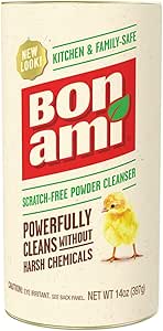 Bon Ami Polish and Cleanser Powder Set of 6 for All Surfaces