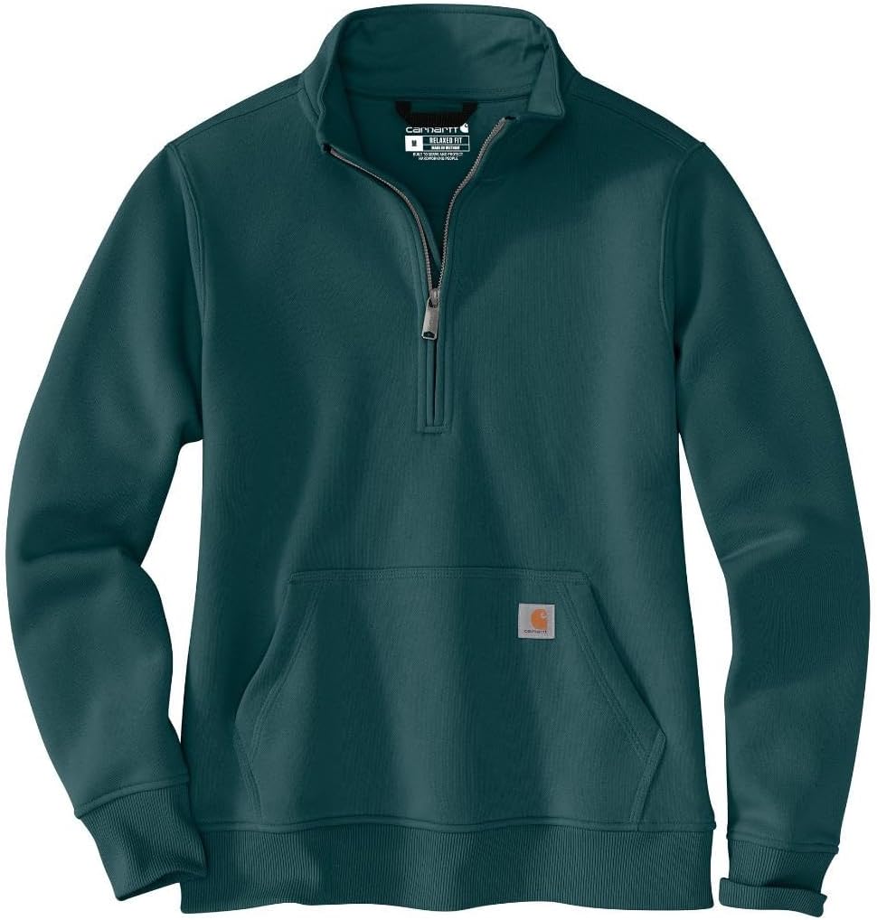 Carhartt Women's Relaxed Fit Midweight Quarter Zip Mock Neck Sweater
