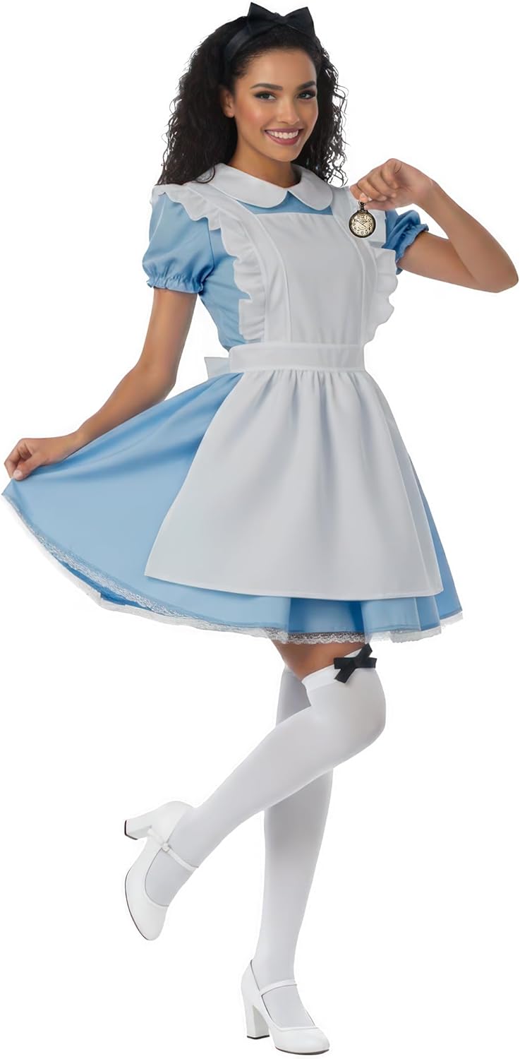 Alice Costume for Women - Fun Shack Blue Dress Set for Parties