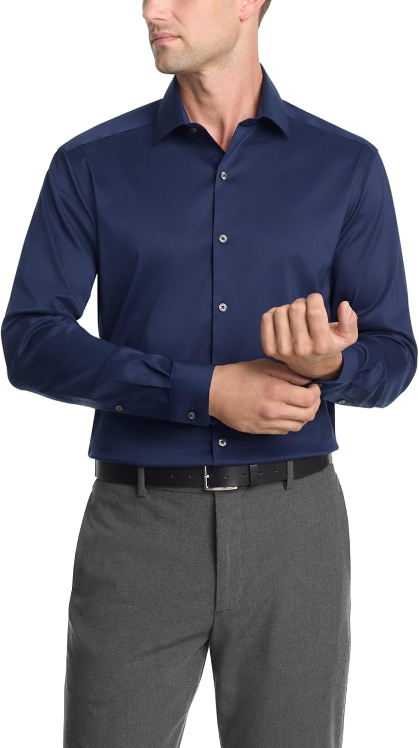 Van Heusen Men's Slim Fit Dress Shirt with Flex Collar Stretch