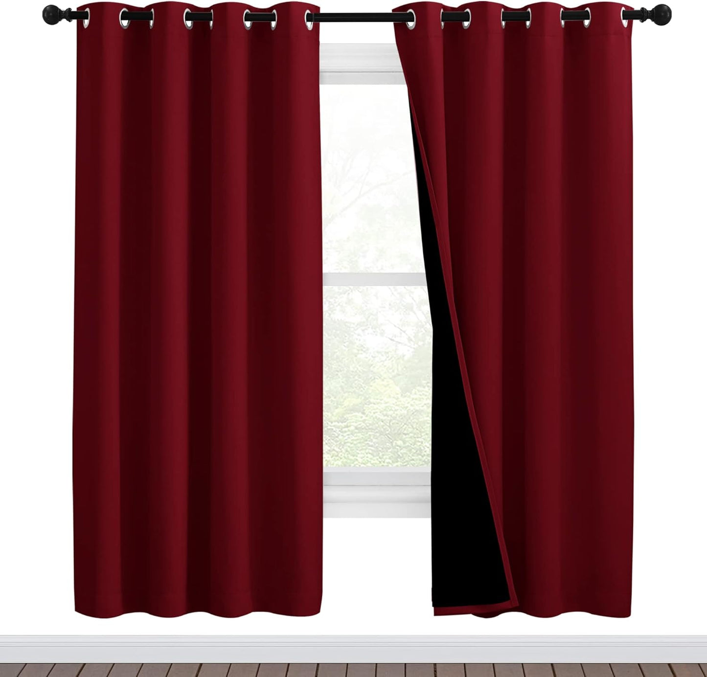 NICETOWN Blackout Draperies for Living Room, Noise Reducing Panels