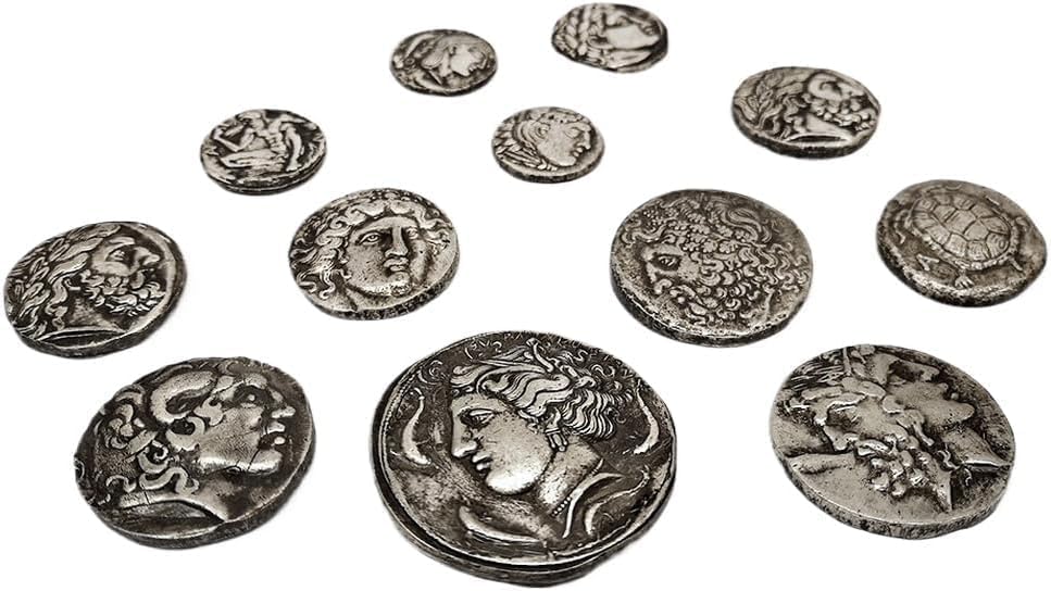 Rare Ancient Greek Silver Coins Collection for Collectors Gift