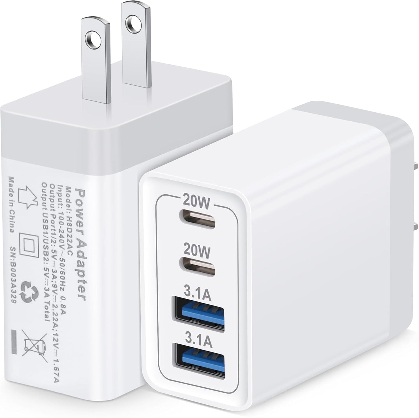 Fast Charging 4-Port USB C Brick - YEAHFUN