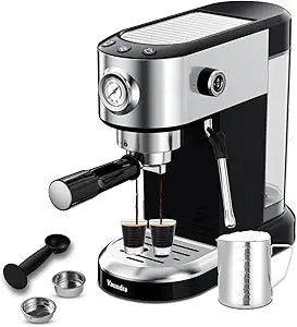 Vaundra Espresso Machine 20 Bar with Milk Frother for Home