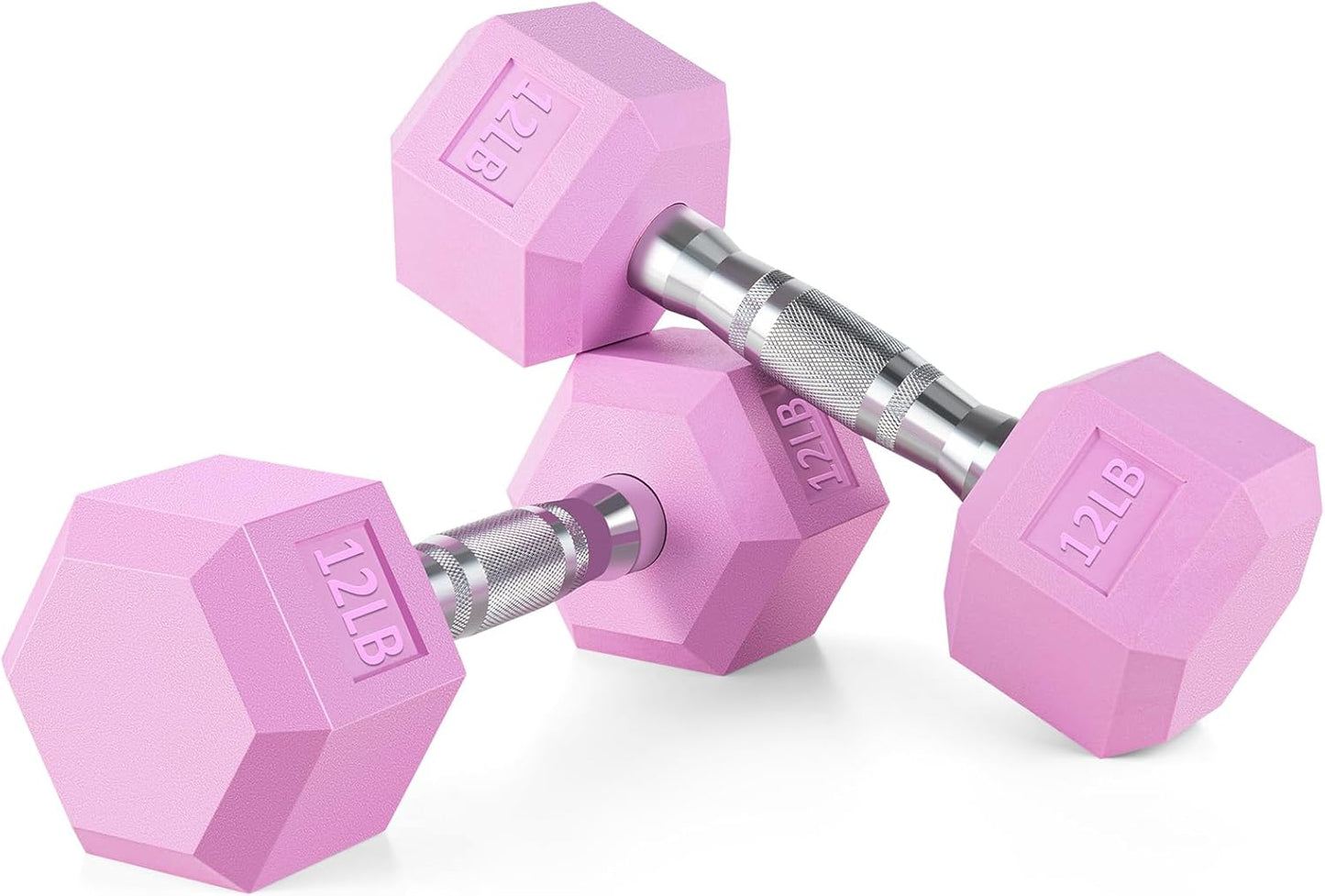 Portzon Weights Dumbbells Set of 2 in Pink Colors for Fitness