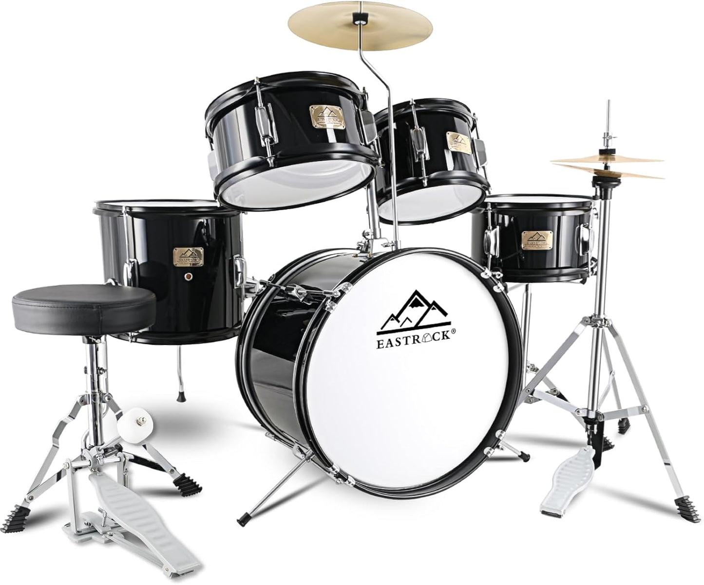 EASTROCK Kids Drum Set for Young Drummers, 5-Piece Kit