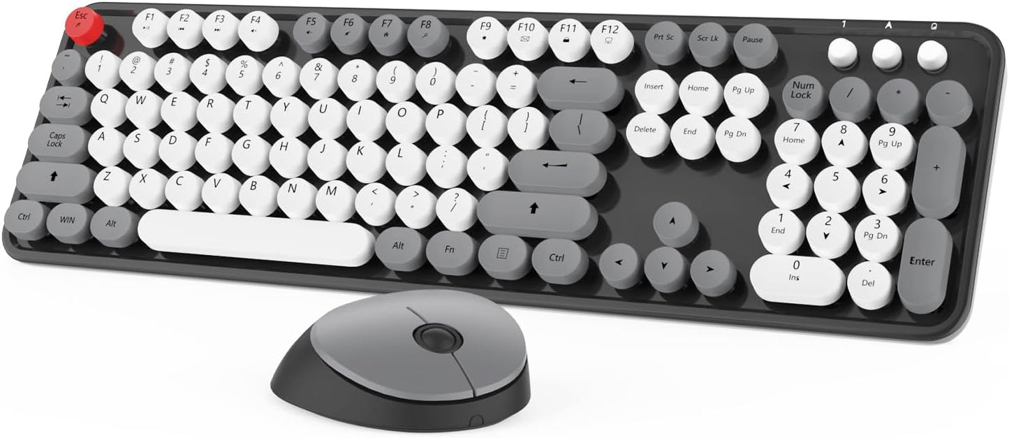 Wireless Keyboard Mouse Combo with Colorful Design and Comfort