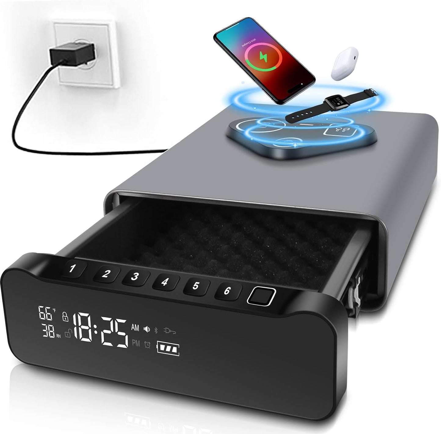 FTOP Biometric Fingerprint Gun Safe with Wireless Charging