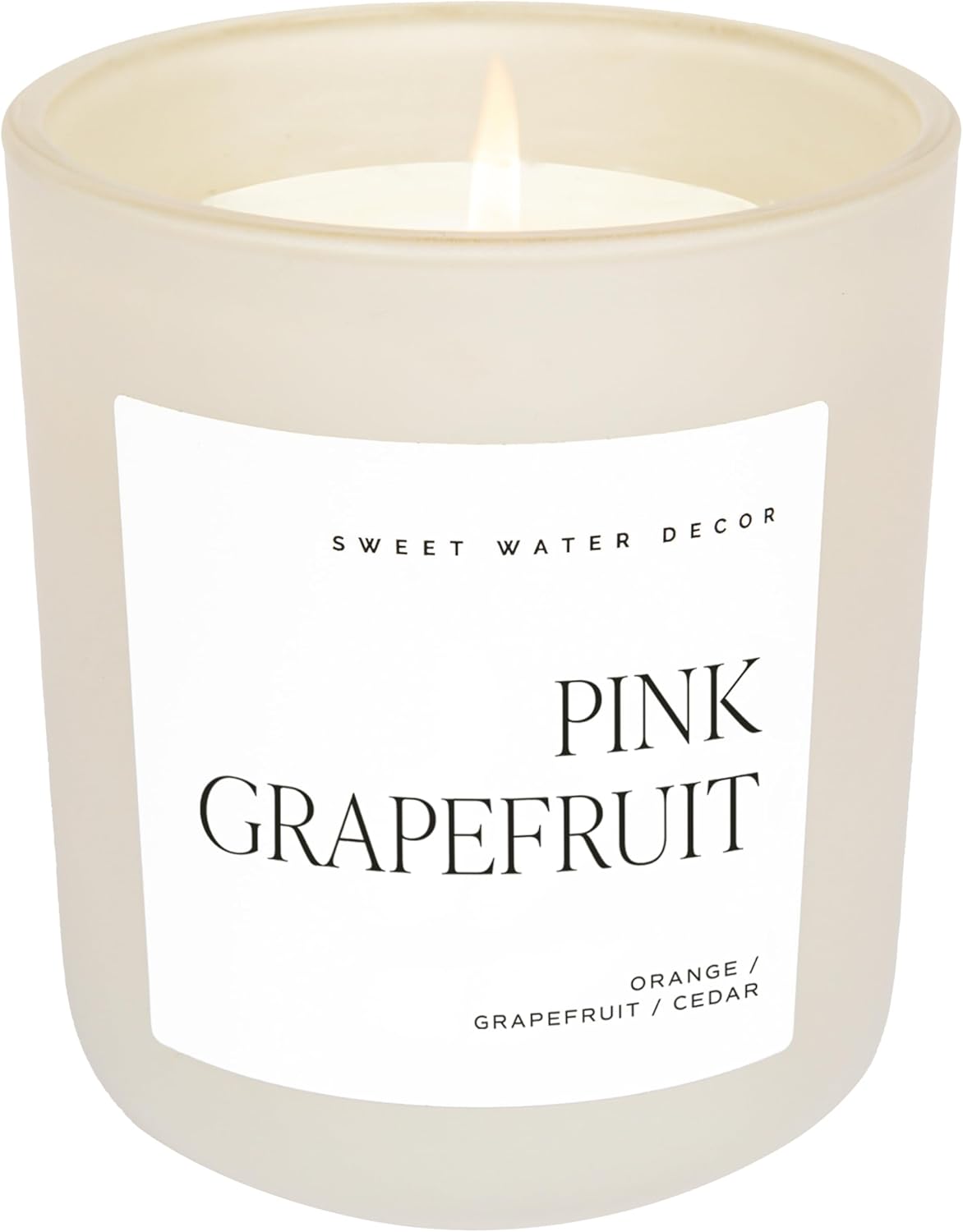 Pink Grapefruit Soy Candles for Home Decor - 70 Hour Burn Time