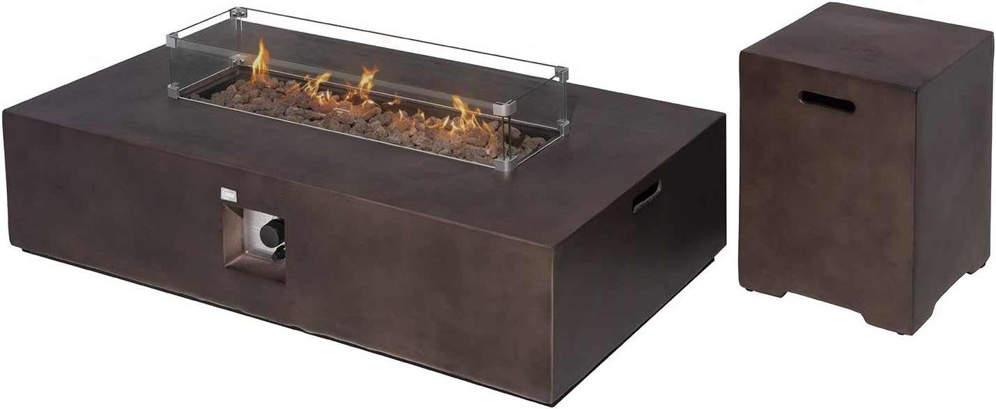 COSIEST 2-Piece Outdoor Propane Fire Table Set for Cozy Evenings