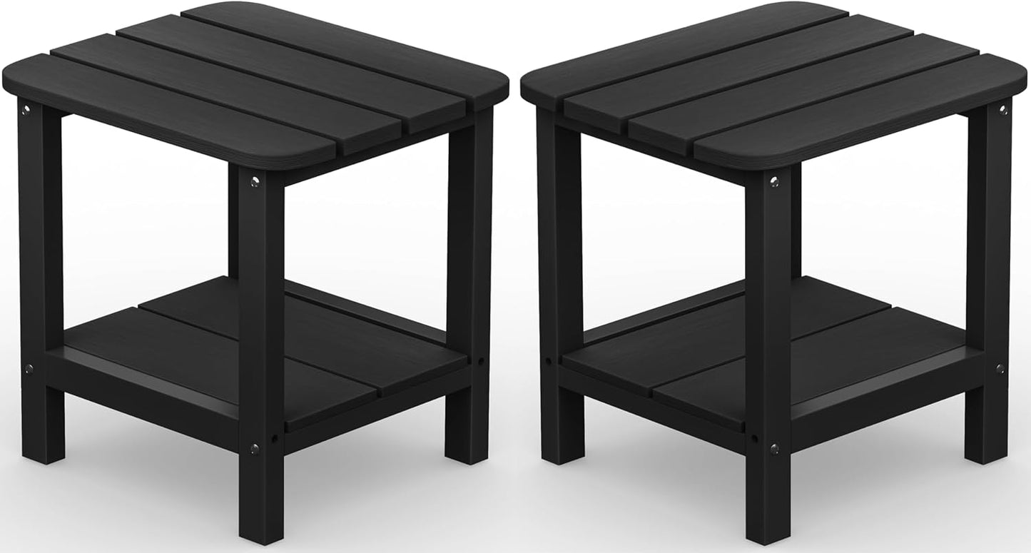 Double Adirondack Side Table Set of 2 for Outdoor Use