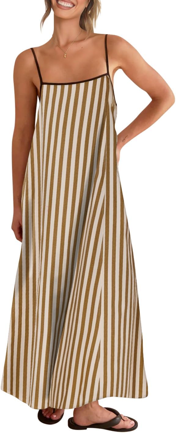 Shy Velvet Women's Linen Maxi Dress for Summer and Fall Fun