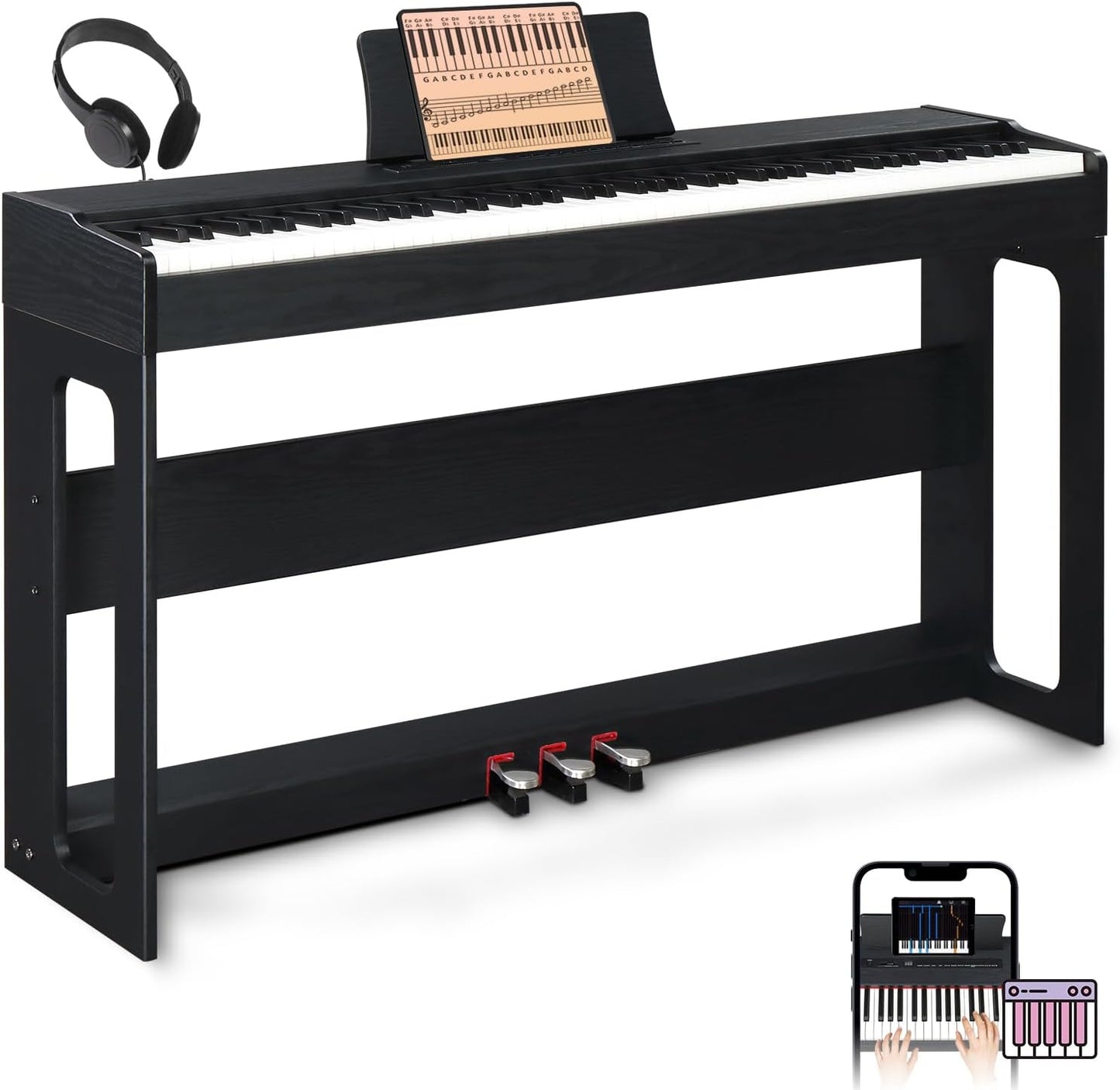 Ktaxon Digital Piano with 88 Keys and Weighted Action Features
